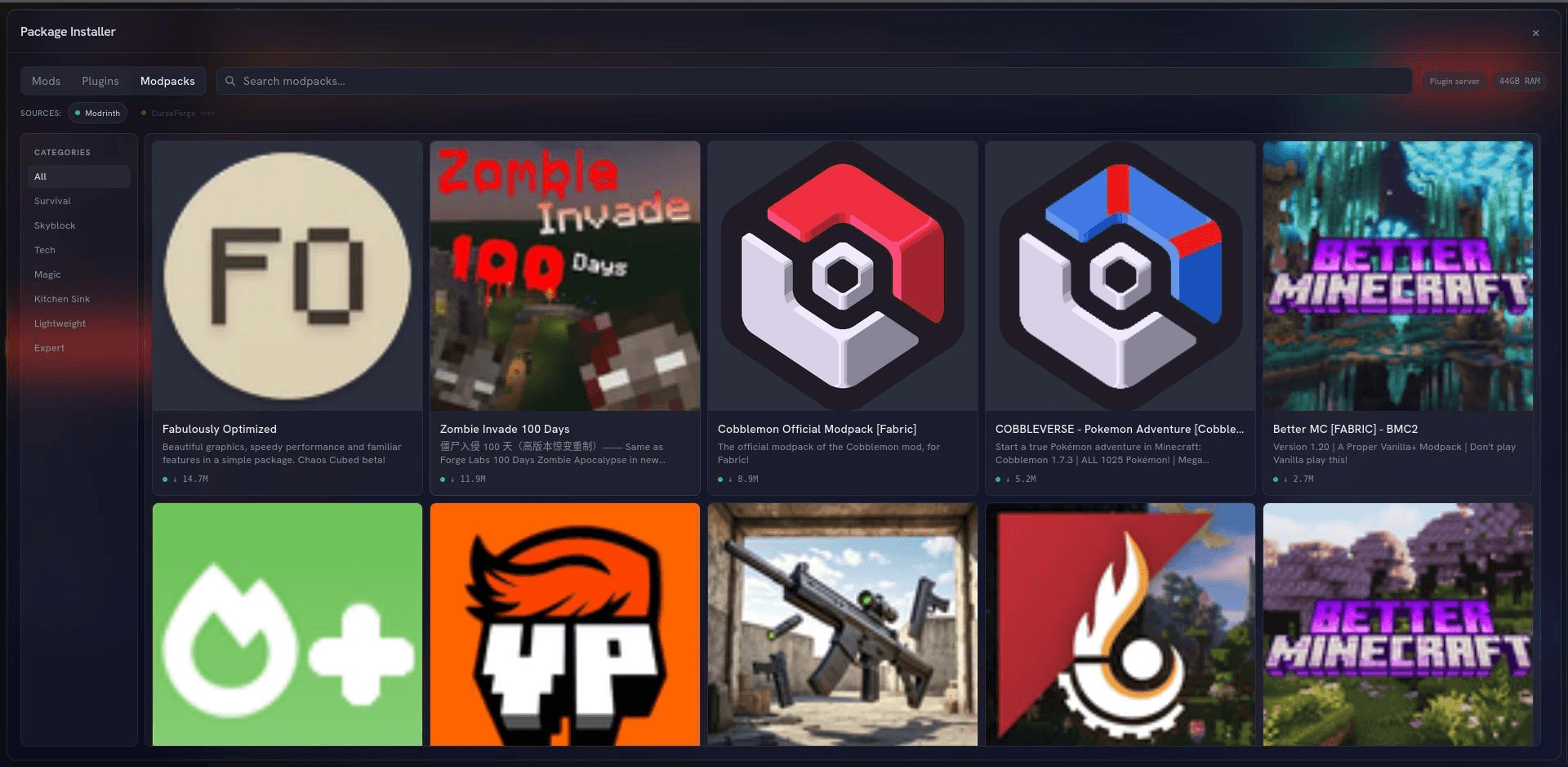 Modpack Browser